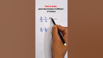 Subtraction same denominator & different of fraction #math #shorts