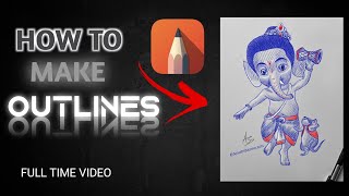 Ganesh ji drawing on Autodesk Sketchbook mobile | ayushsharma.arts | screenshot 2