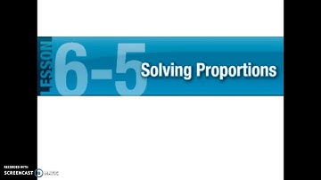 6-5 Pre Algebra Solving Proportions