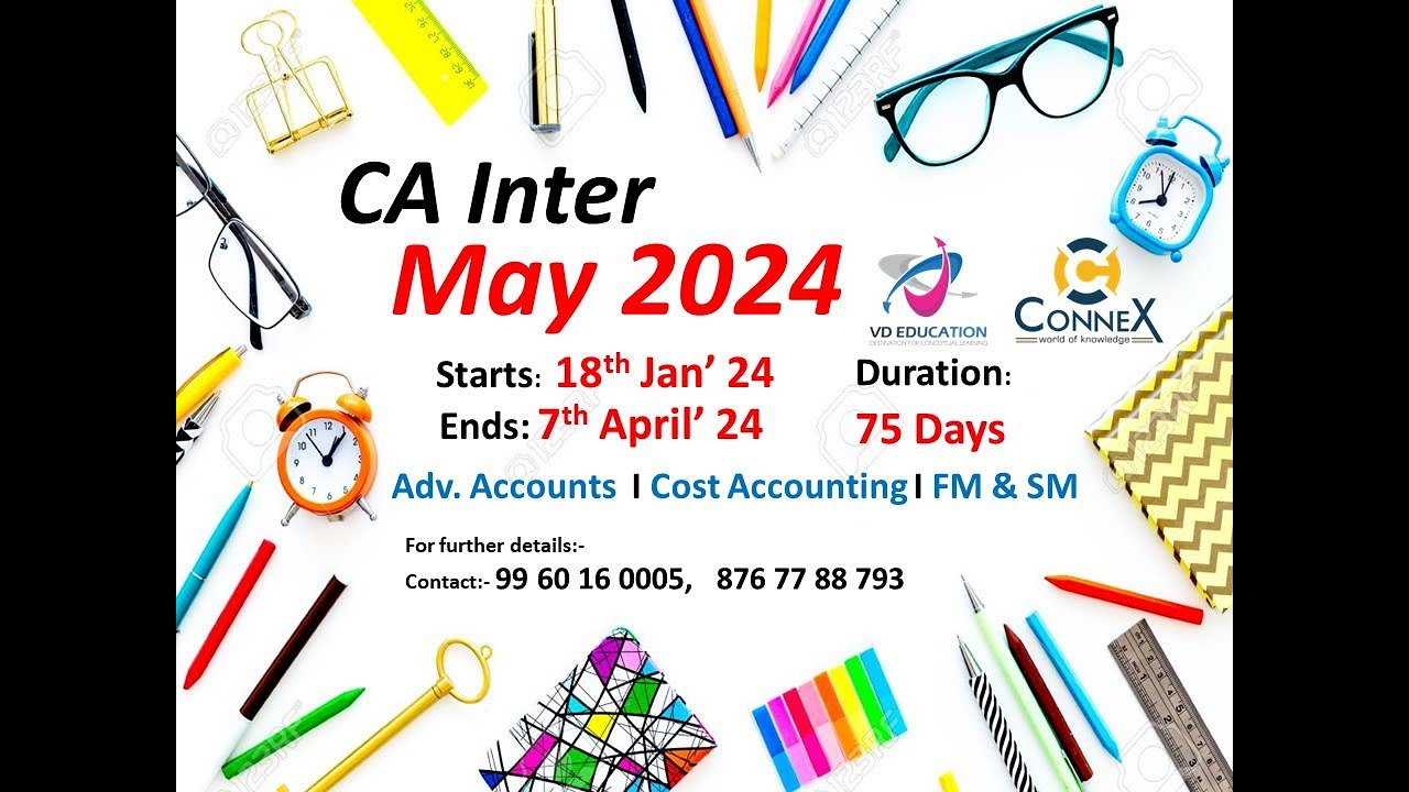 CA INTER MAY 2024 | Exam Oriented Batch | Adv Accounts, Costing, FM ...