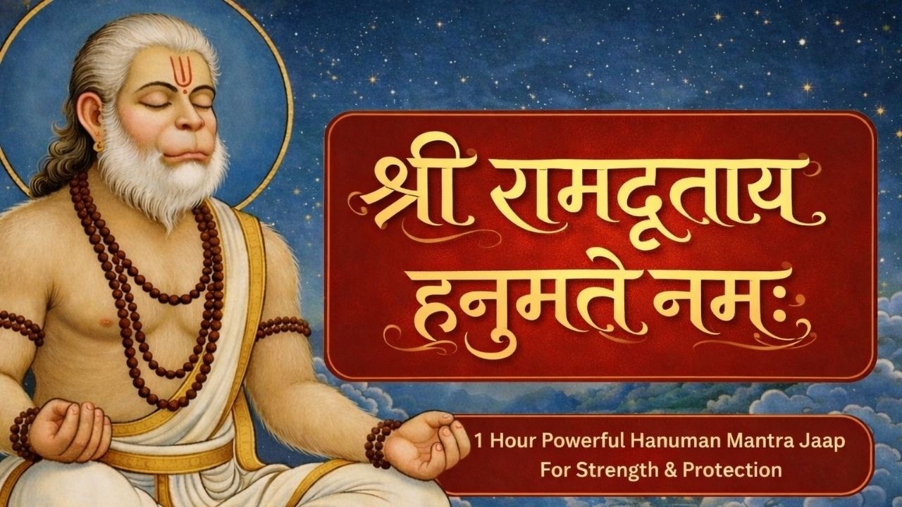 1 Hour Powerful Hanuman Mantra | ॐ श्रीराम दूताय हनुमते नमः 