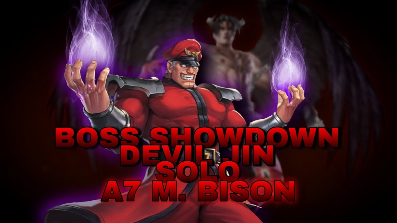 Boss Showdown- DEVIL JIN Stage- 30 | Solo A7 M. BISON | Best buff set tricks and best set |