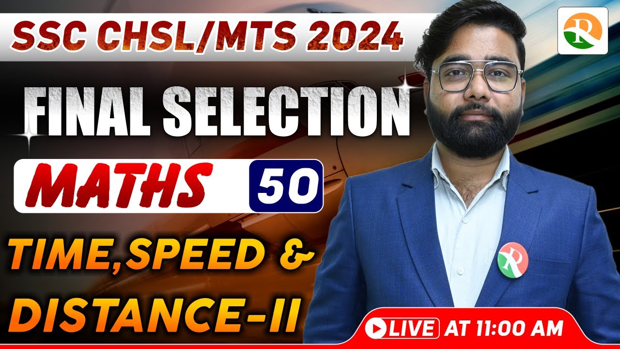 Time, Speed & Distance - 02 | SSC MTS Maths Classes MRI | SSC CHSL ...