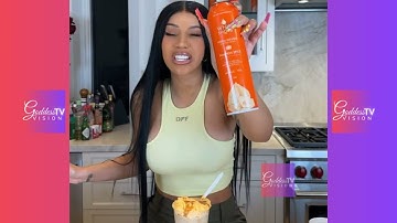 Cardi B TURNS UP 💃 Her Caramel Frappe with PUMPKIN SPICE Whipshot 🎃☕✨