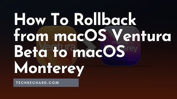 How To Rollback from macOS Ventura Beta to macOS Monterey
