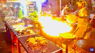 Bangkok Chinatown. Chinese New Year. Yaowarat Thai Street Food. Night Market Thailand. Vendor Stalls