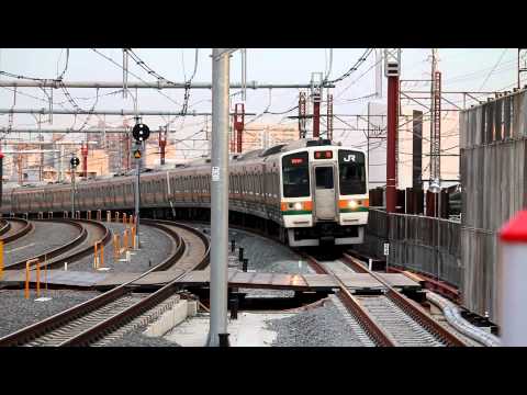 [Elevated Tracks] JR Takasaki Line 211 Series 3000+1000 Subseries (C12+B2) Arrival at Urawa
