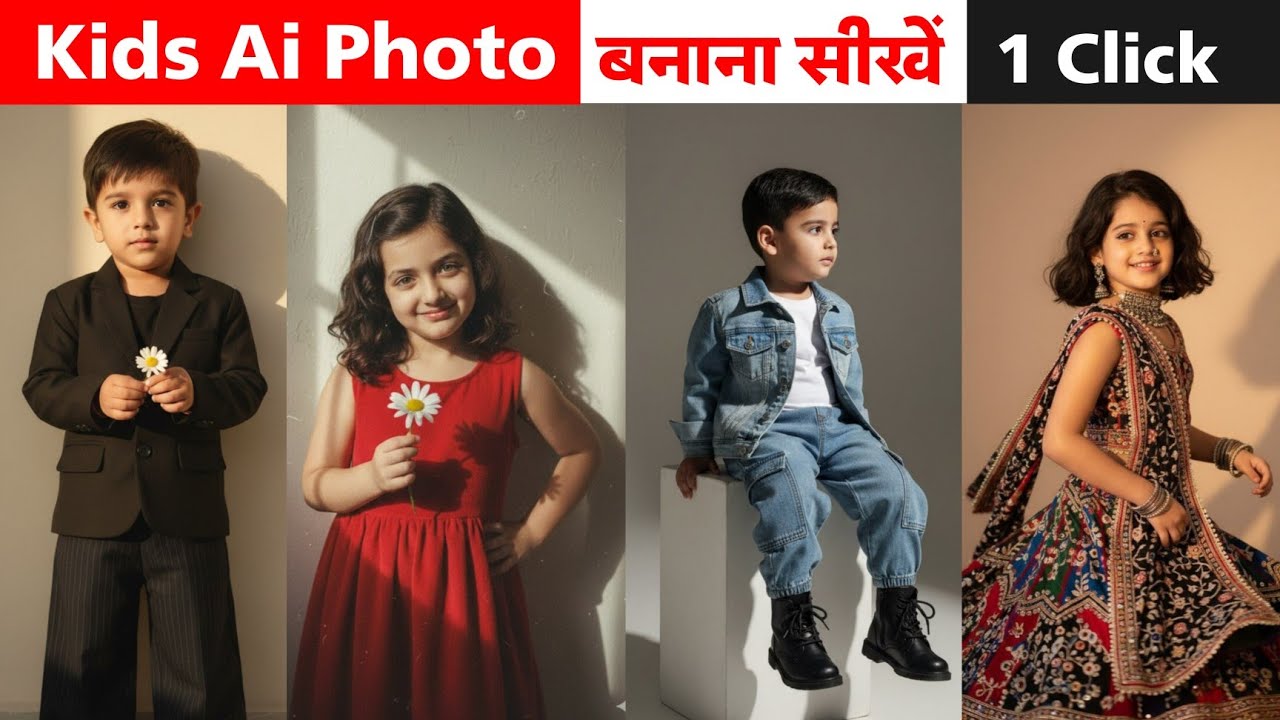 New Kids Ai photo Editing in Gemini | Trending kids Ai photo Kaise banaye | Baby Ai Photo prompts ✨