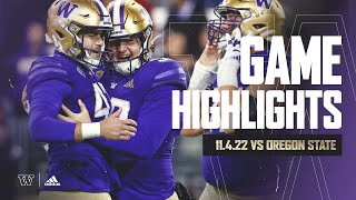 Washington 24, No. 24 Oregon State 21 | Huskies Highlights