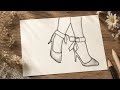 Girls High Heels 👠 Drawing Pencil sketch | Easy Drawing for Beginners | Step by Step Drawing | 
