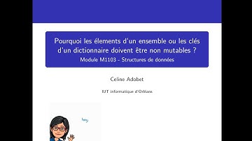 Pourquoi doit-on mettre des éléments non mutables dans un ensemble ou comme clés d