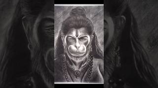 हनुमान जी Realistic Drawing 😍 | Bajrangbali #art #video #drawing #shorts #trending