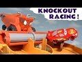 Cars Lightning McQueen Knockout Races with Escape From Frank and Hot Wheels Track Sets TT4U