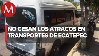 Así asaltaron a pasajeros de combi en Ecatepec