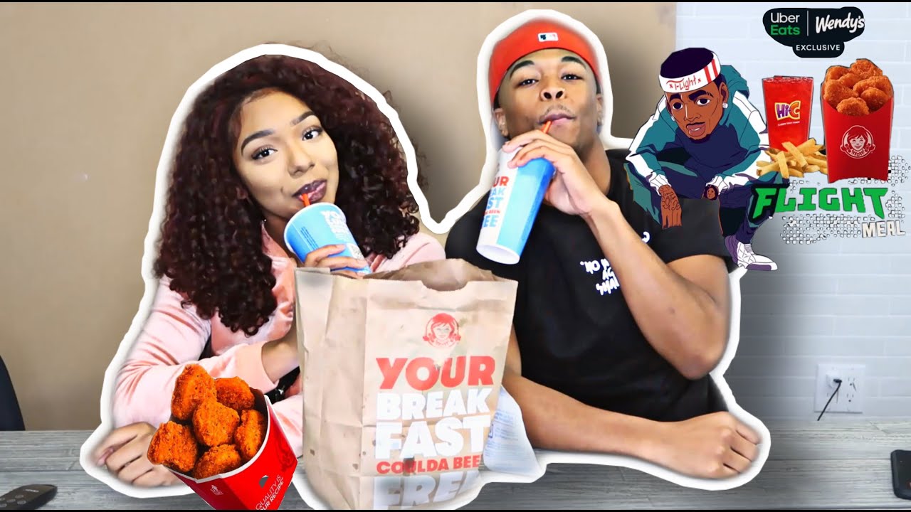 Flight Reacts Wendy's Mukbang ft. Jalenciaga TV | Destiny Brianna
