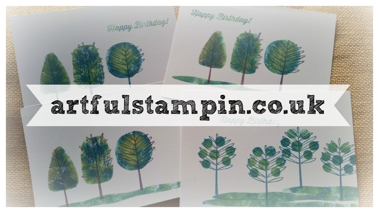 Weekend Ramble with Ruth using Totally Trees and Baby Wipe technique stamping ground ky