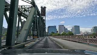 ⁴ᴷ Hawthorne Bridge westbound (Outer Roadway) [4K VIDEO]