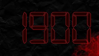 Countdown from 1900 to 0 in RED