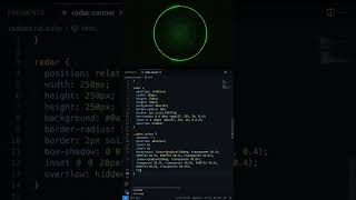 Cyberpunk Radar Scanner in 15s! 🎯💚 Pure CSS Animation!