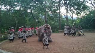 This Image Shows A Gule Wamkulu Traditional From Malawi.