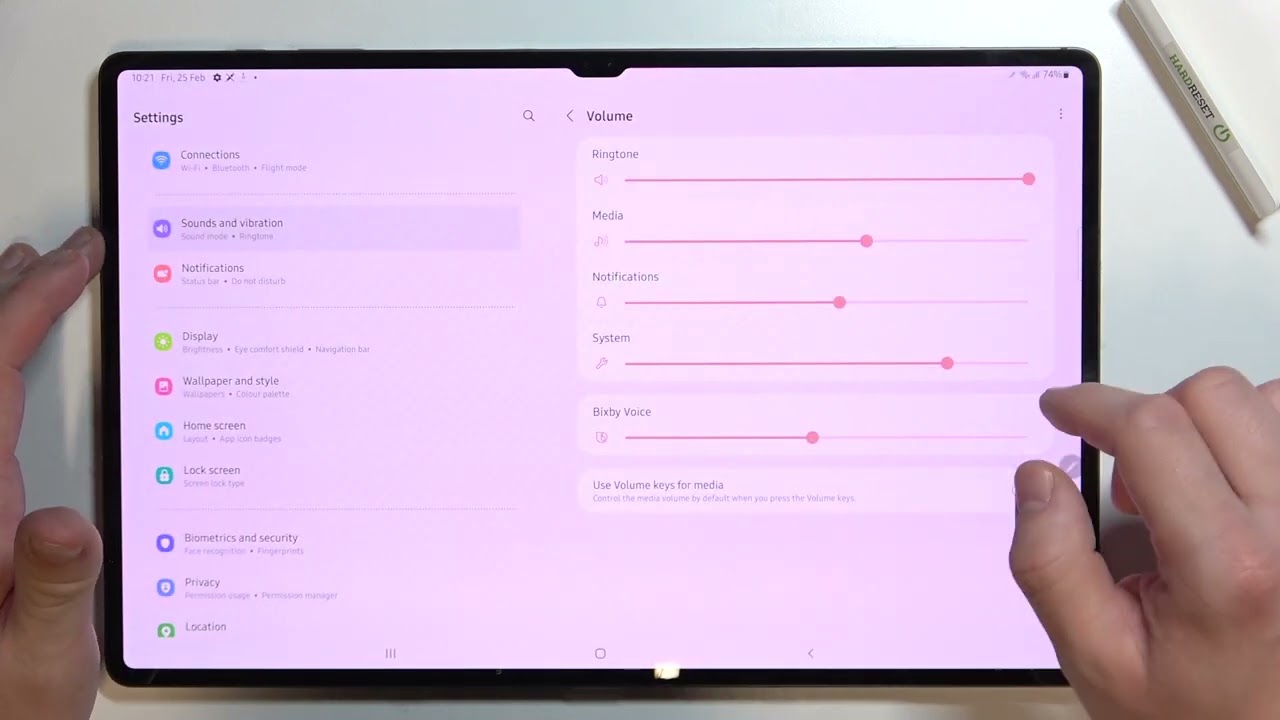How to Change Volume Keys Control on Samsung Galaxy Tab S8 Ultra