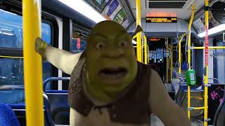 Shrek Kicks RiptideMetallion (Rick) Out Of A London Transit Commission 2012 New Flyer D60LFR Bus