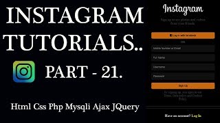 Information Instagram Tutorial Part-21: Profile Page Design HTML CSS for android mobile, tablet and web. News