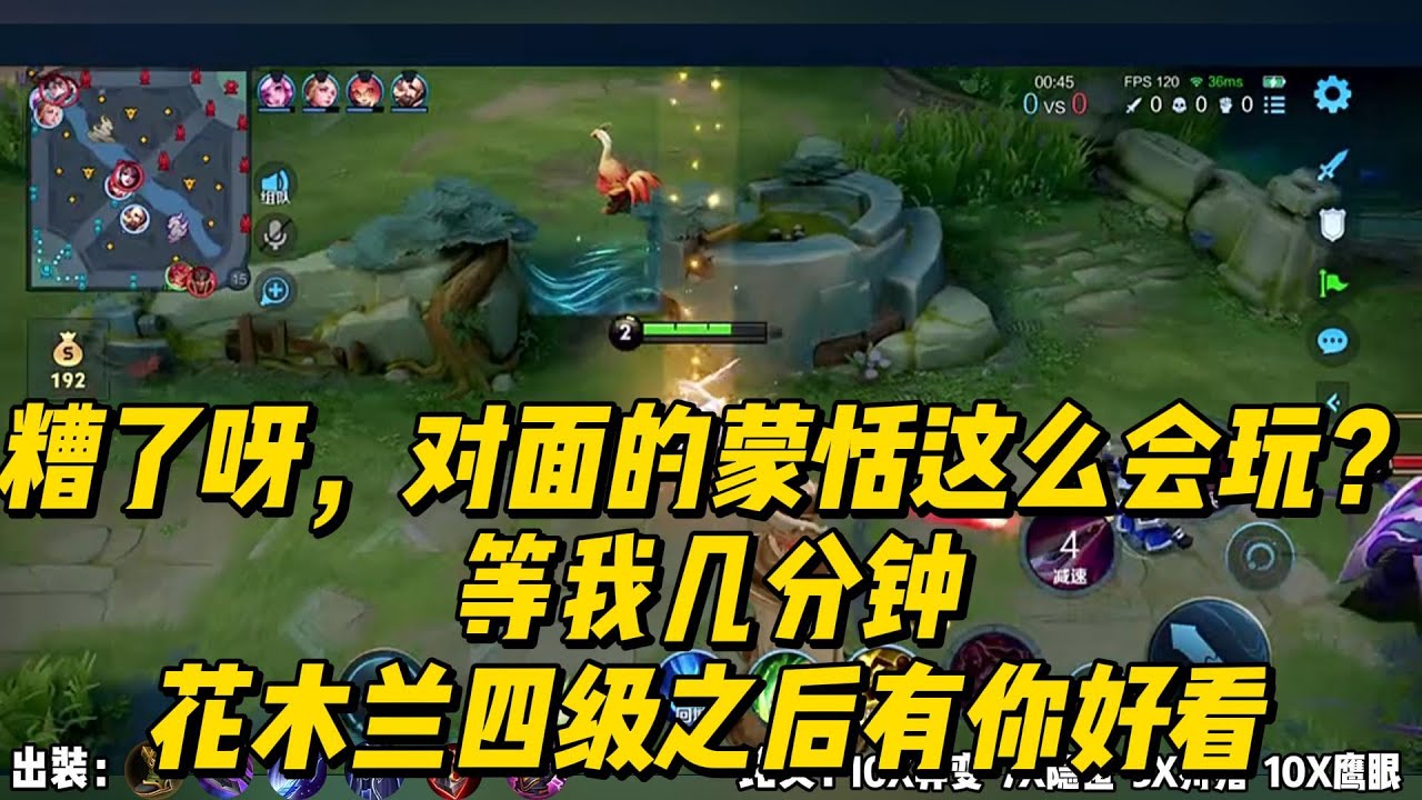 糟了呀，对面的蒙恬这么会玩，等我几分钟，花木兰四级之后有你好看！