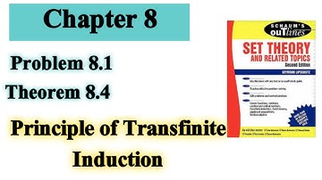 Theorem 8.4| Problem 8.1 | Principle of Transfinite Induction | Chapter 8 #settheory #mscmaths