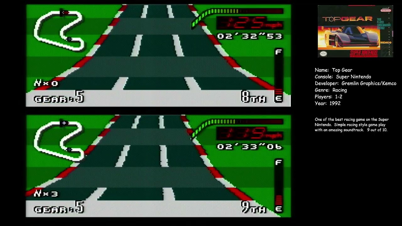 Gameplay - SNES - Top Gear