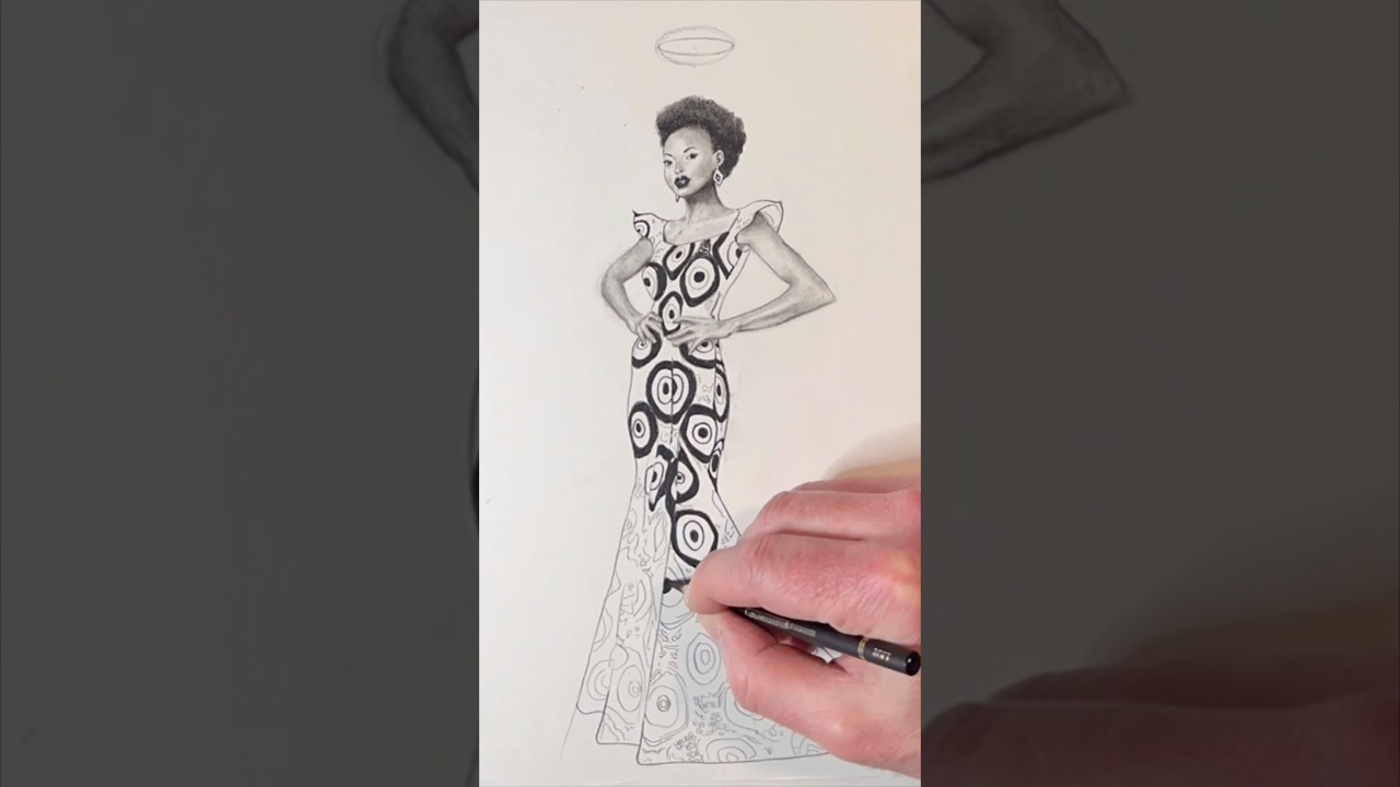 Progress on the Empress card for my tarot project. 