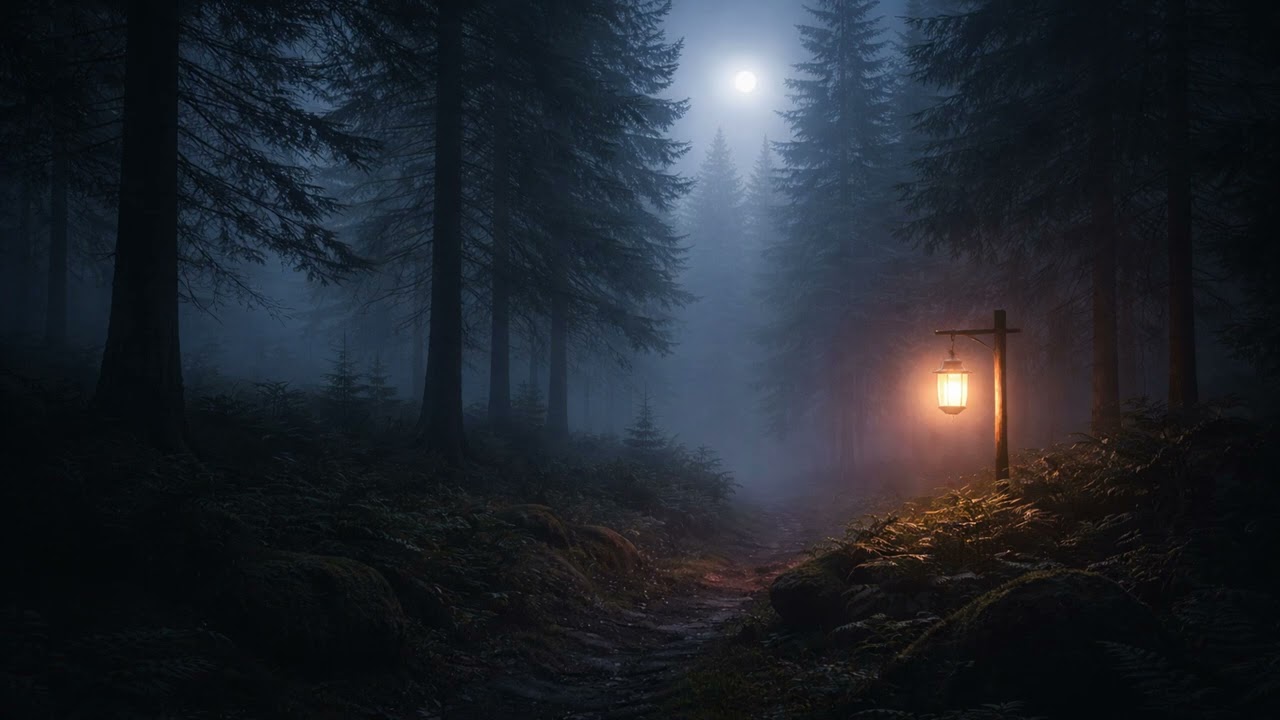 Ambient Forest Sounds for Sleep  Lantern Forest Path  2 Hours