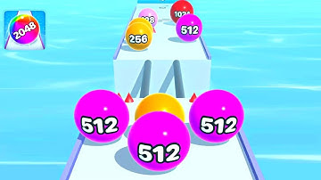 Soft Ball Run Merge 2048 ! All Levels Gameplay (1-18) android, ios