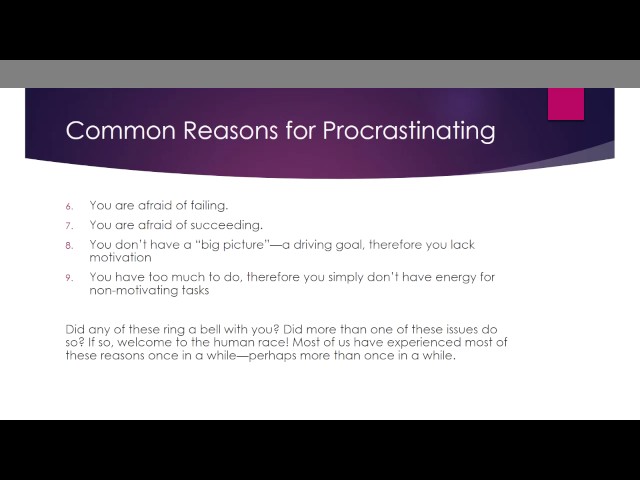 7 Ways to Overcome Procrastination | May 2017 mont...