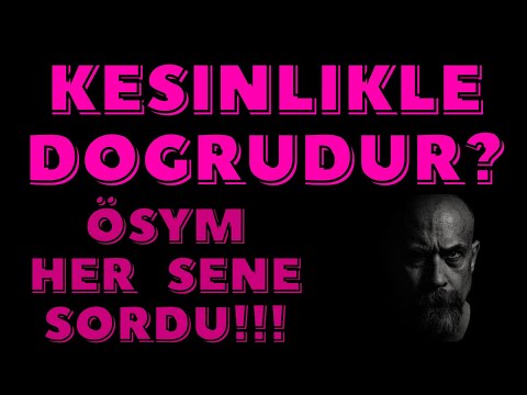 ÖSYM'NİN İSTİSNASIZ HER SENE SORDUĞU Tek Çift Her Zaman Kesinlikle DOĞRUDUR SORULARI GARANTİ YOLU!