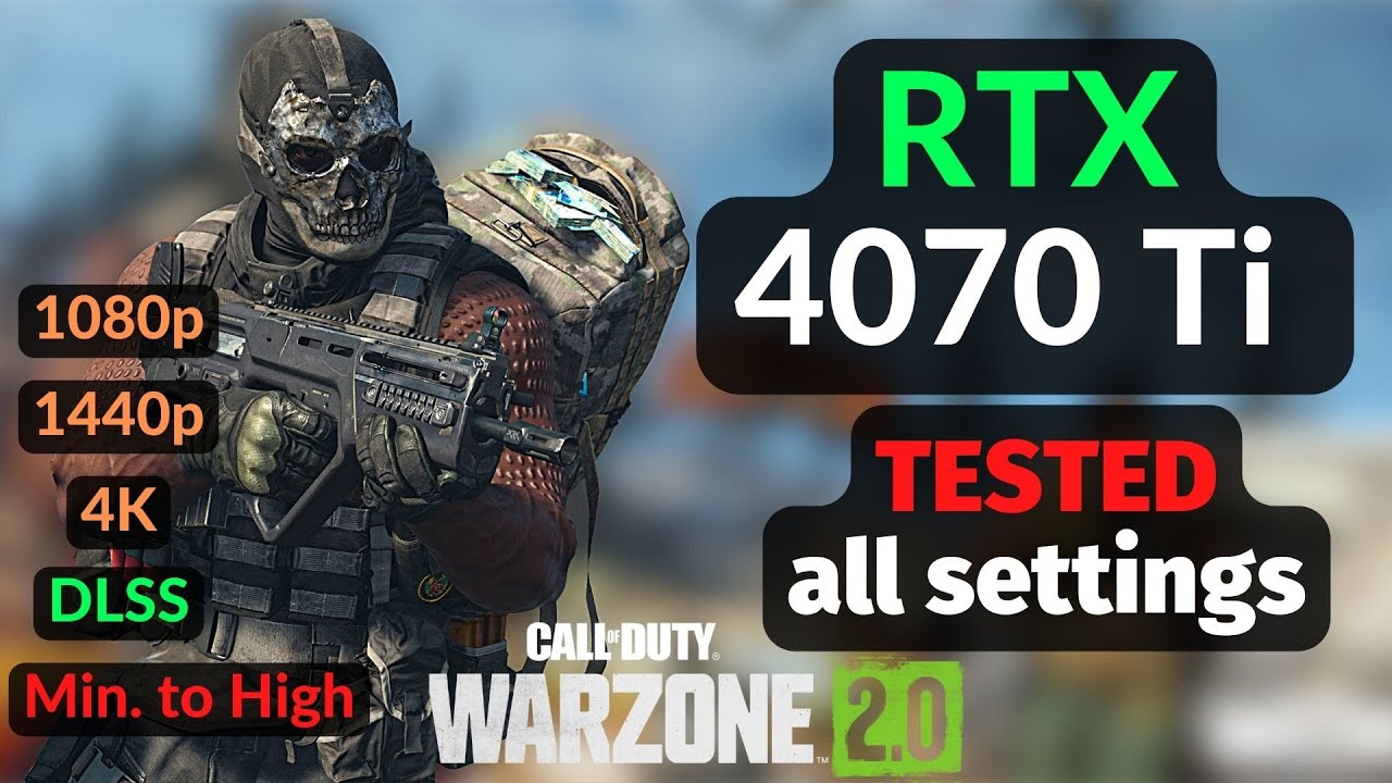RTX 4070 Ti CoD Warzone 2 // All settings TESTED - 1080p 1440p 4K
