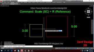 Command : SCALE Reference  AutoCAD 2016 screenshot 4