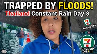 CURRENT BANGKOK WEATHER: Day 3 Heavy Rain & Street Floods! | Can I Make It to 7-Eleven?