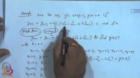 Mod-14 Lec-14 Predictor - Corrector Methods