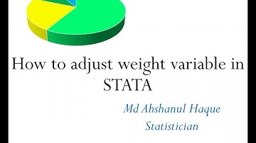 How to adjust weight variable or sampling weight in STATA