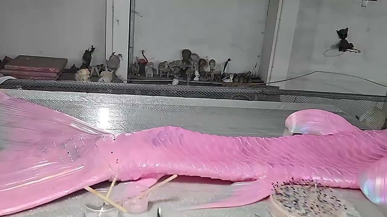 Galactic Pink Silicone Mermaid Tail: A Dream of Fiery Elegance!