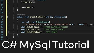 C# - MySql Tutorial