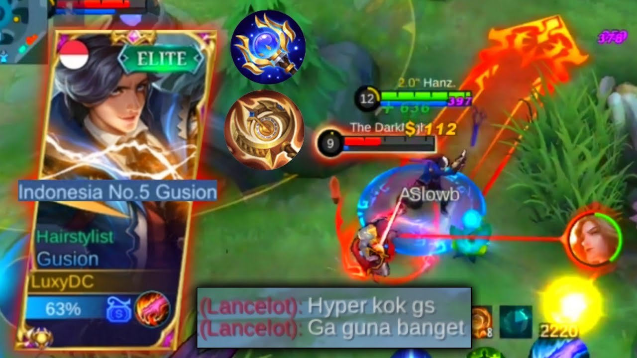 GUSION  VS PRO LANCELOT | TOP 1 GLOBAL |  BUILD TERSAKIT GUSION 2022