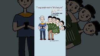 7 ways people react to "let's hang out".which level are you? #shorts #funnycartoons #relatablecomedy