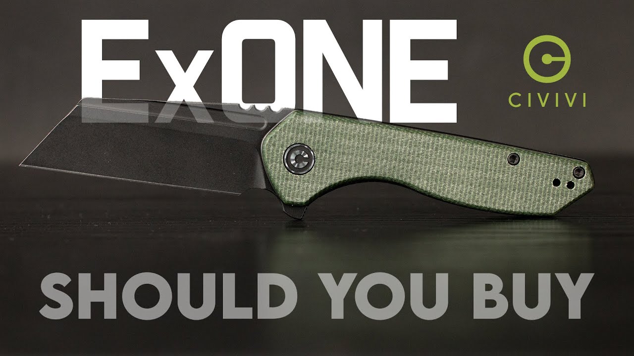 CIVIVI ExOne Knife Green Canvas Micarta Black Stonewash Nitro-V | Review & Unbox
