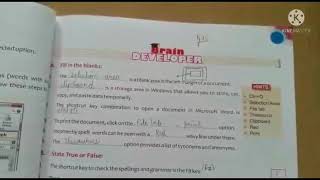 Class 3 , Chapter 4(Word Processor) Fill in the blanks