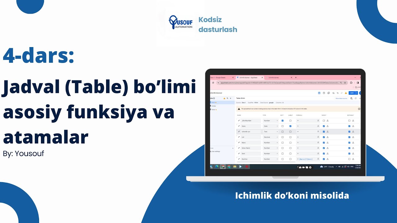 Jadval Table Bo limi Asosiy Funksiya Va Atamalar appsheet jadval-table-bo-limi-asosiy-funksiya-va-atamalar-appsheet
