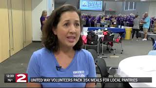 Volunteers packed thousands of summer meals