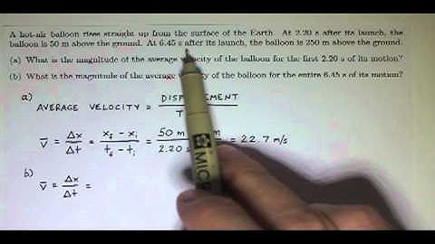 Average Speed and Average Velocity - Problem 1, Part b