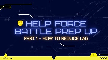Battle Prep Up [PART 1]: How to Reduce Lag on CPR